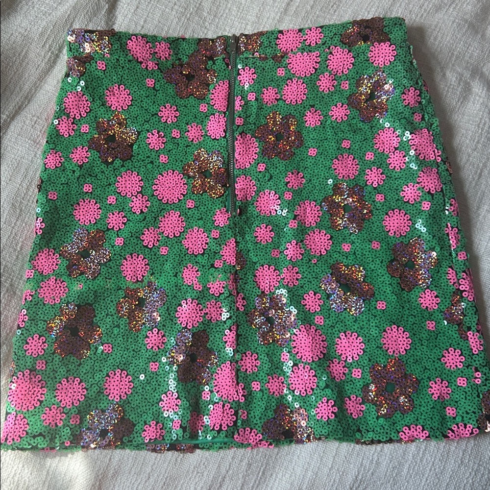 NWT Topshop Sequin Miniskirt Size 6 - Picture 4 of 7